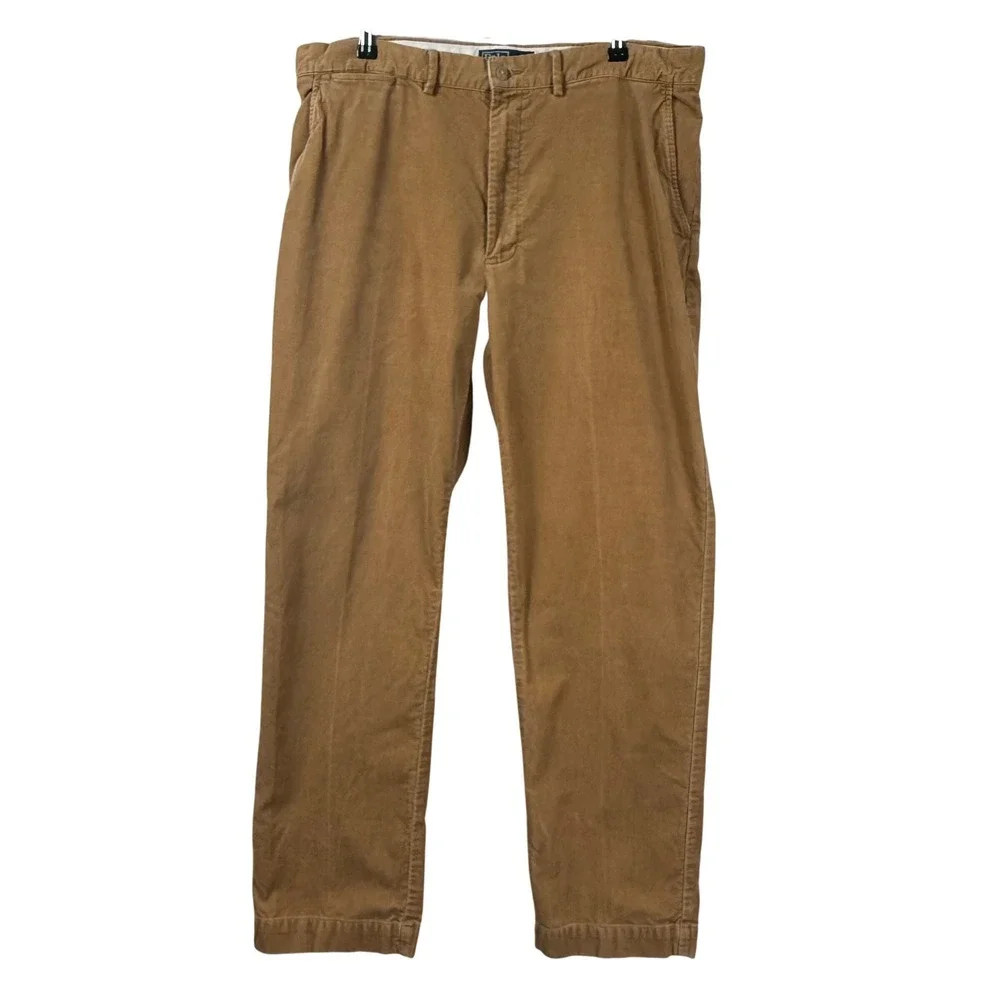 Polo Ralph Lauren Corduroy Pants Trousers Straight Leg Cotton Mens 35x32 VTG Y2K
